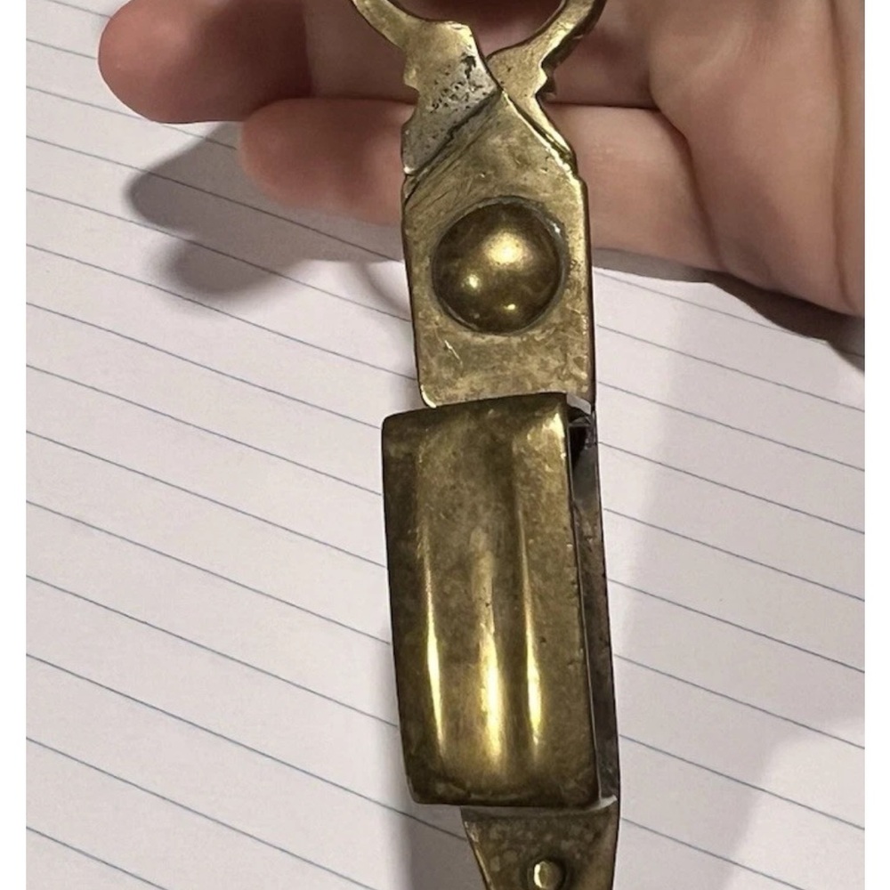 Vintage Brass Bundle: 2 Candle Snuffers, Bell, Postage Scale W/Stamp Roll Holder - Picture 12 of 14